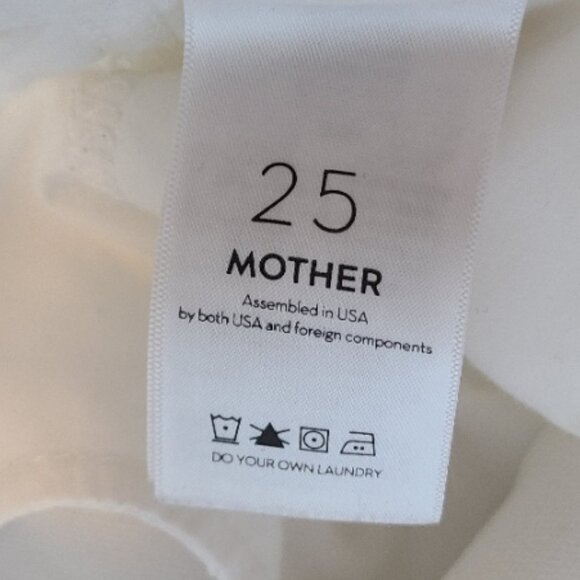 NEW NWOT! MOTHER DENIM THE SHAKER PREP FRAY PANTS CHINOS HIGH-RISE CROP sz 25 - Picture 8 of 8